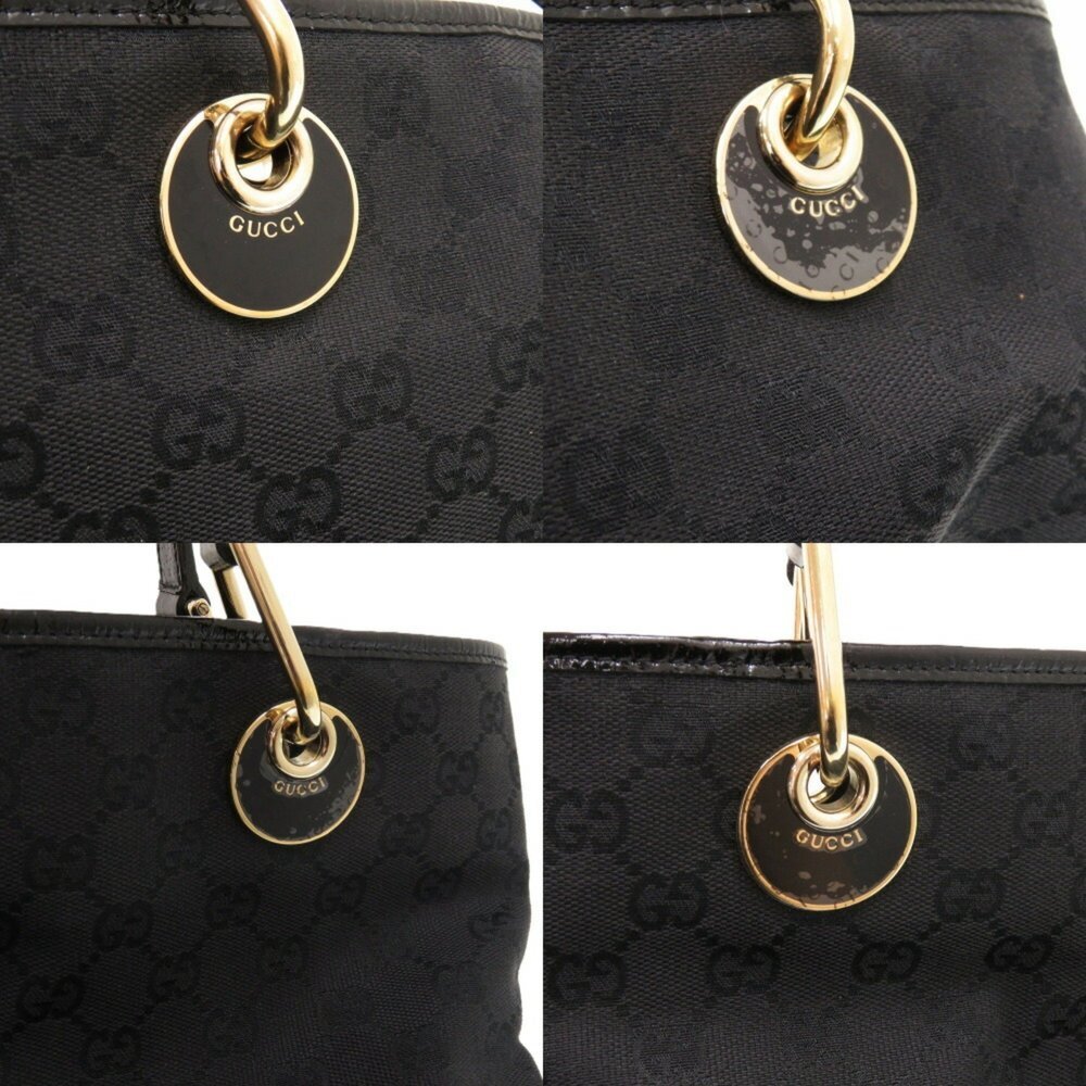GUCCI Black Leather Tote Bag - Picture 10 of 11